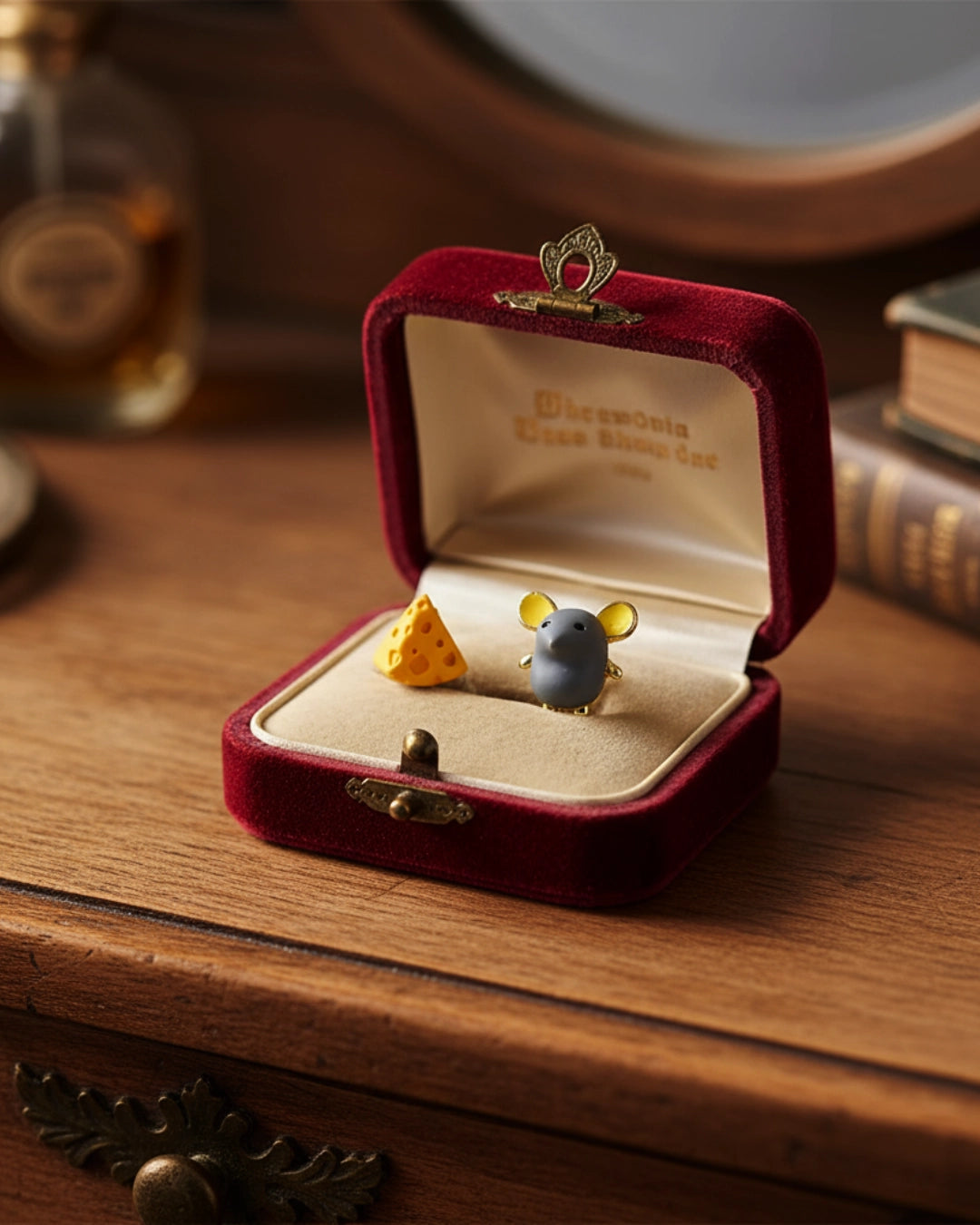 Aretes Ratón y Quesito