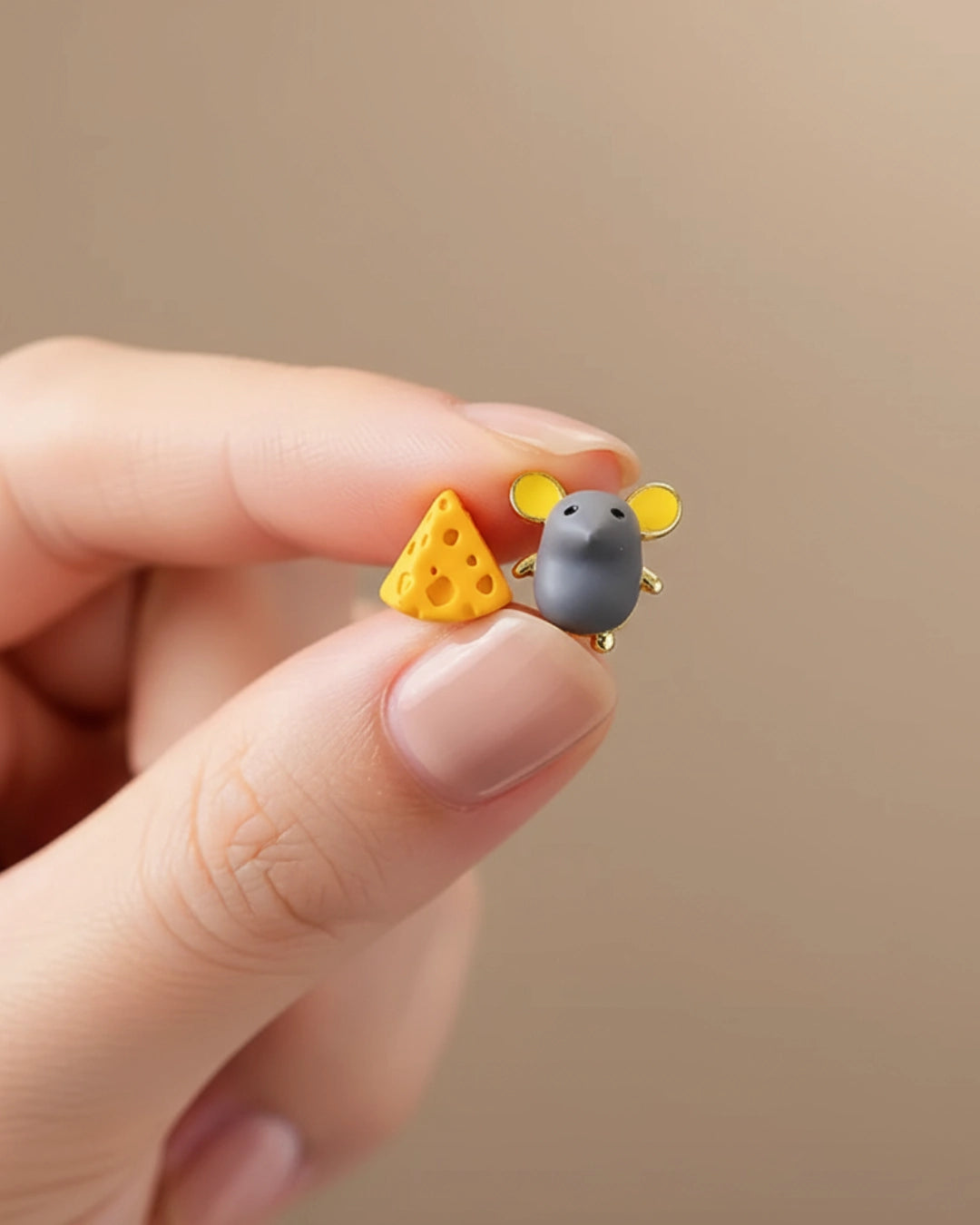 Aretes Ratón y Quesito