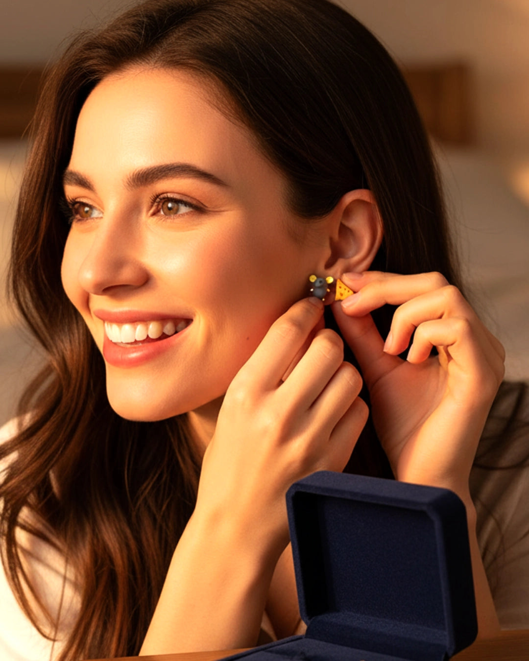 Aretes Ratón y Quesito