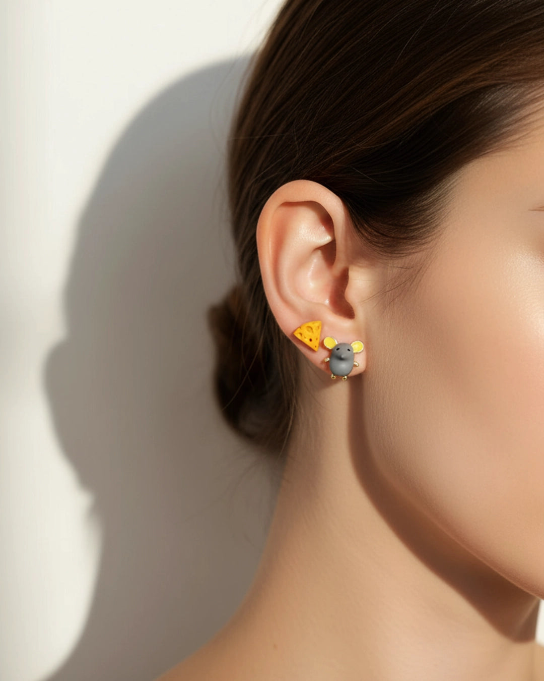 Aretes Ratón y Quesito