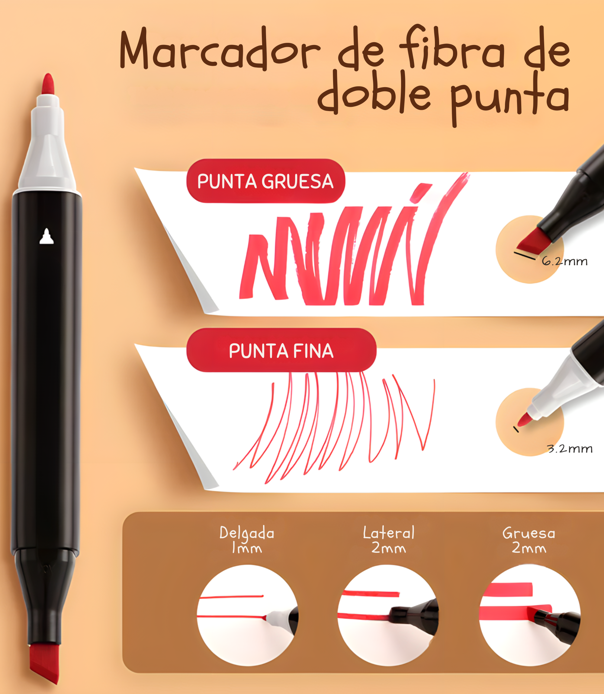Set de 80 Marcadores Doble Punta