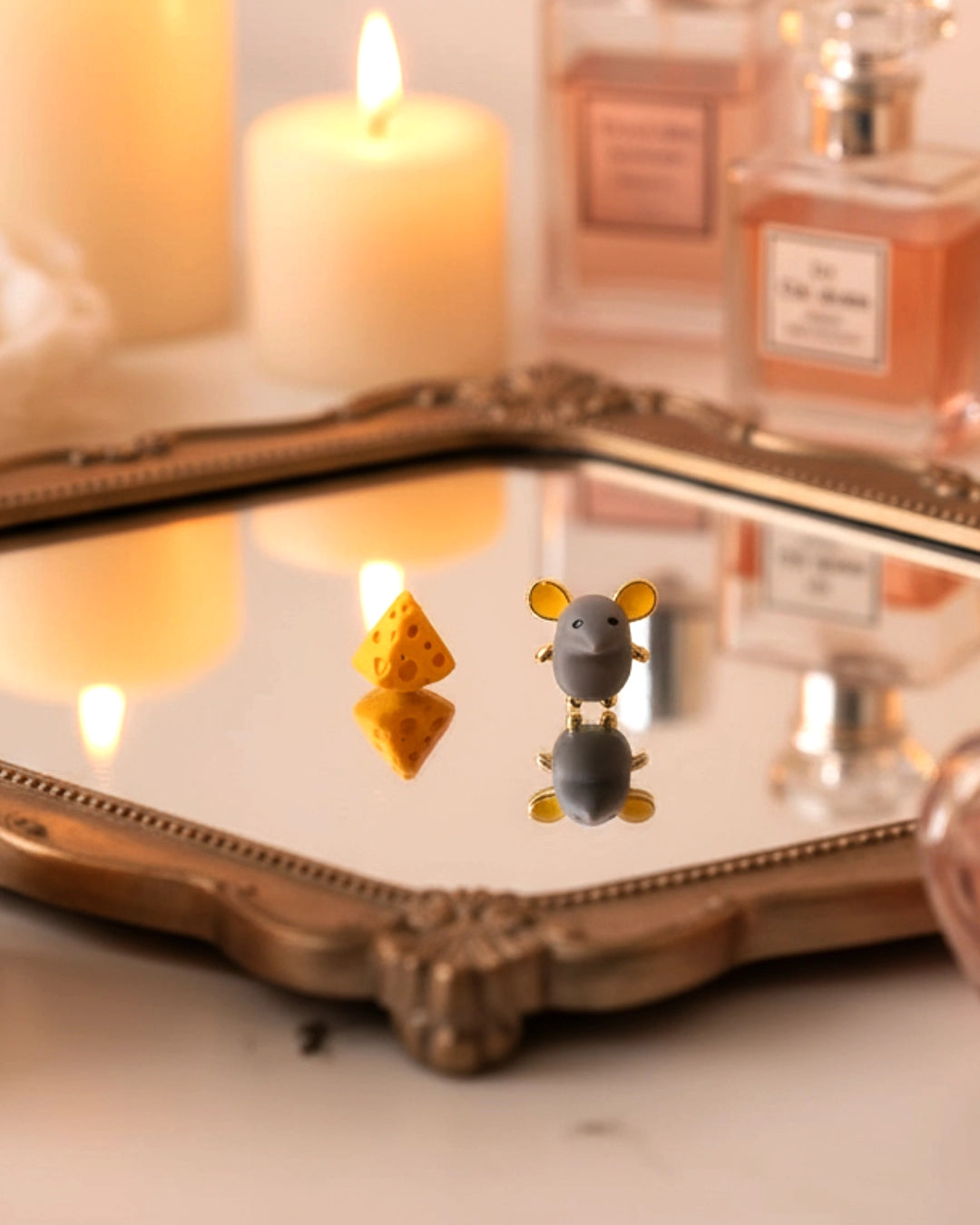 Aretes Ratón y Quesito