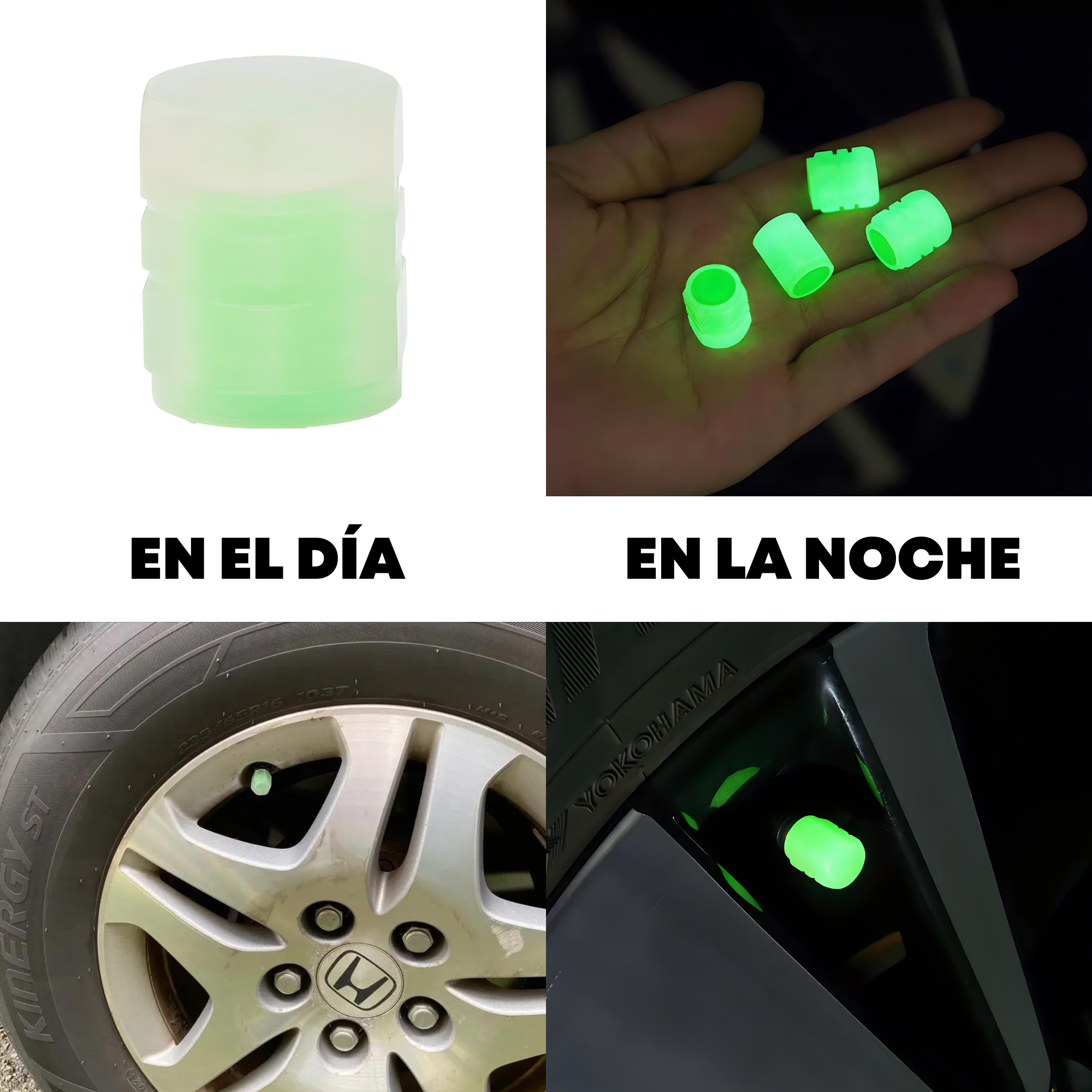 Válvulas Fosforescentes para Llantas