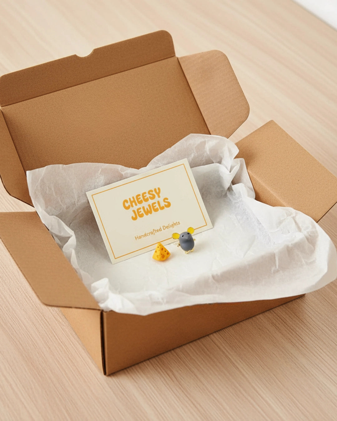 Aretes Ratón y Quesito