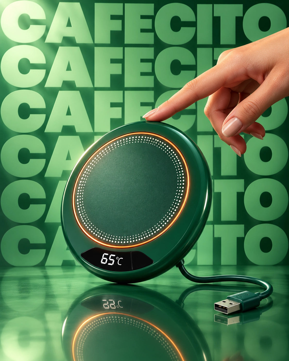 Posavasos con Calefacción USB – 3 Temperaturas