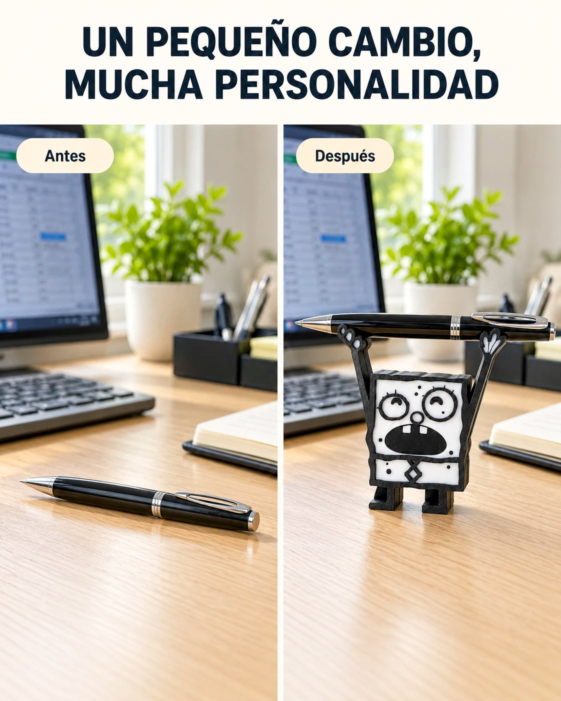Figura Bob Esponja – Soporte para Lápiz y Lapicero