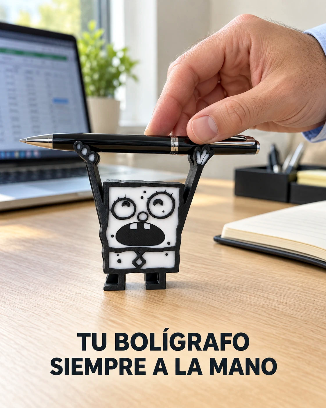 Figura Bob Esponja – Soporte para Lápiz y Lapicero
