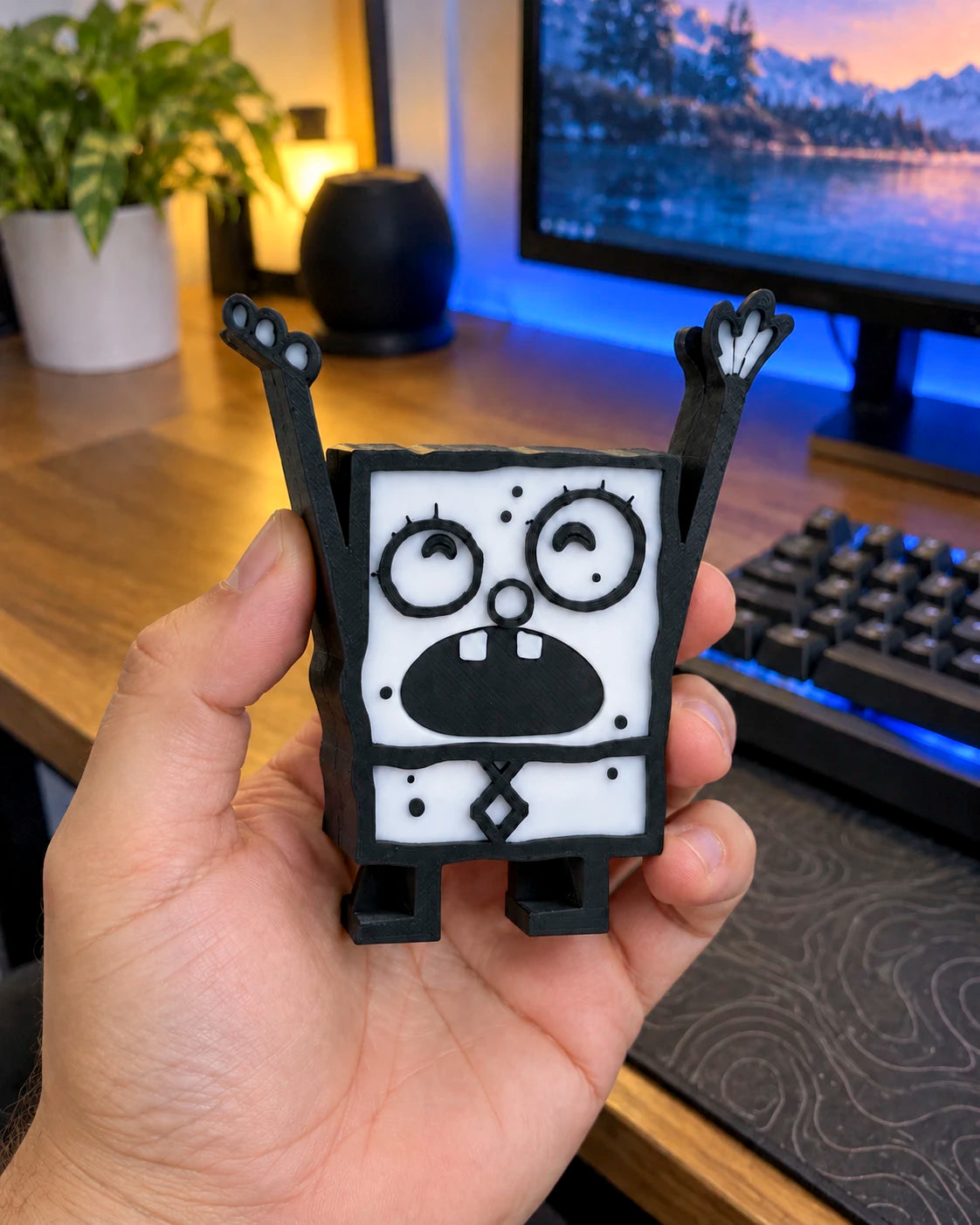 Figura Bob Esponja – Soporte para Lápiz y Lapicero
