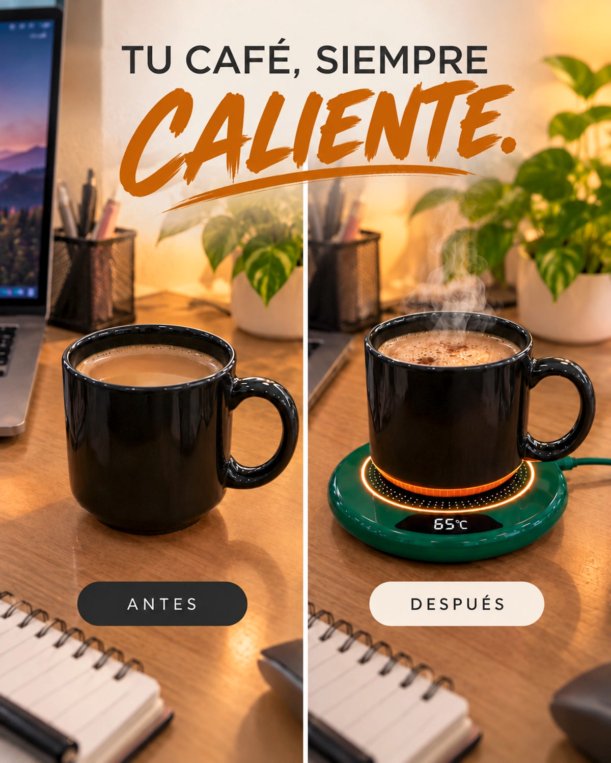 Posavasos con Calefacción USB – 3 Temperaturas