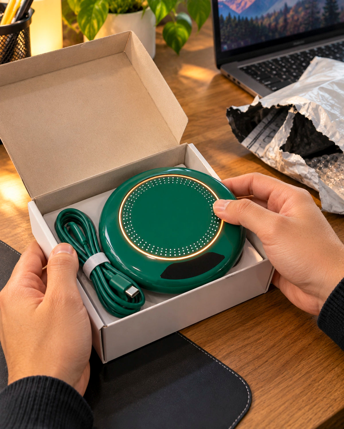 Posavasos con Calefacción USB – 3 Temperaturas