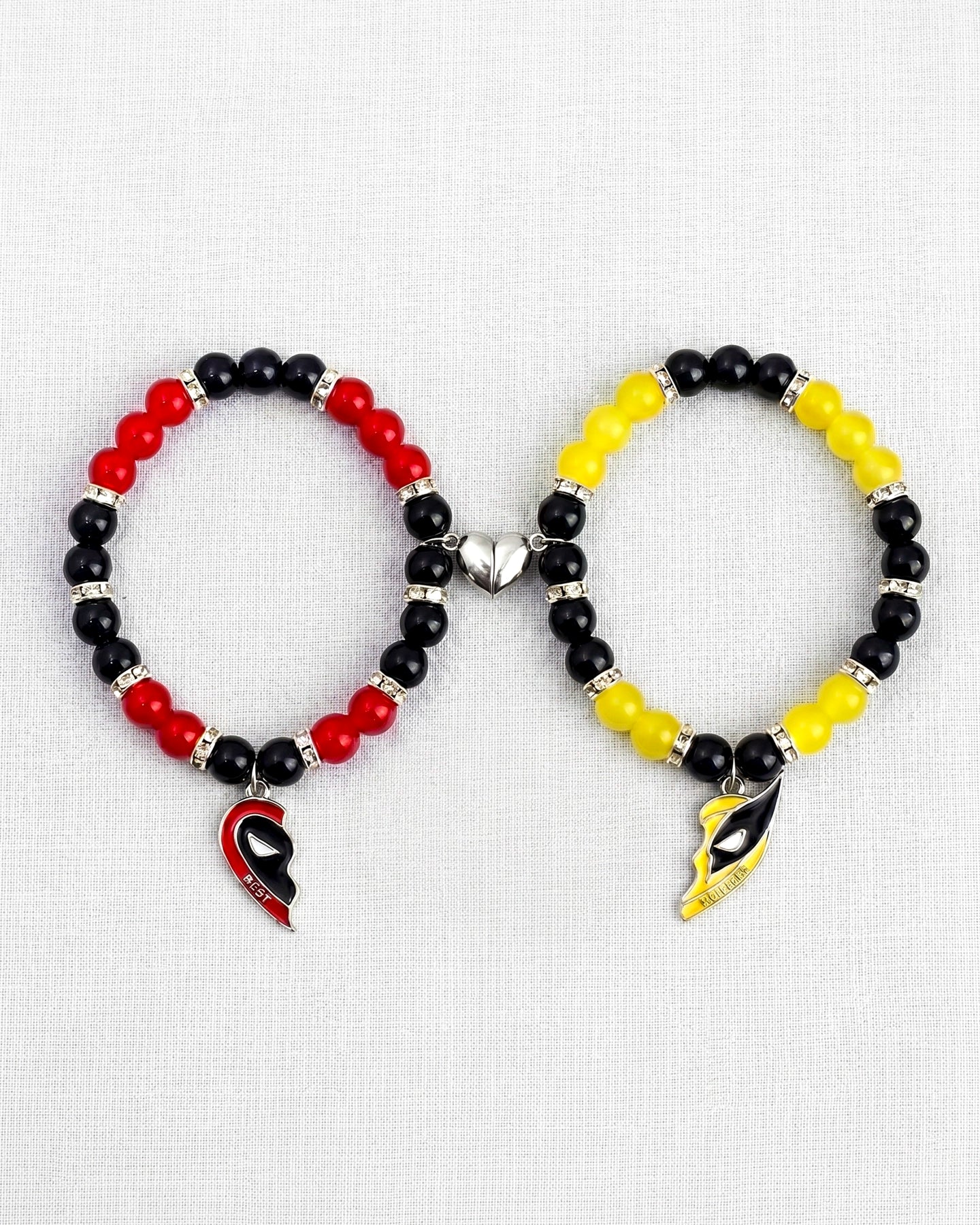 Pulseras Deadpool x Wolverine para Mejores Amigos