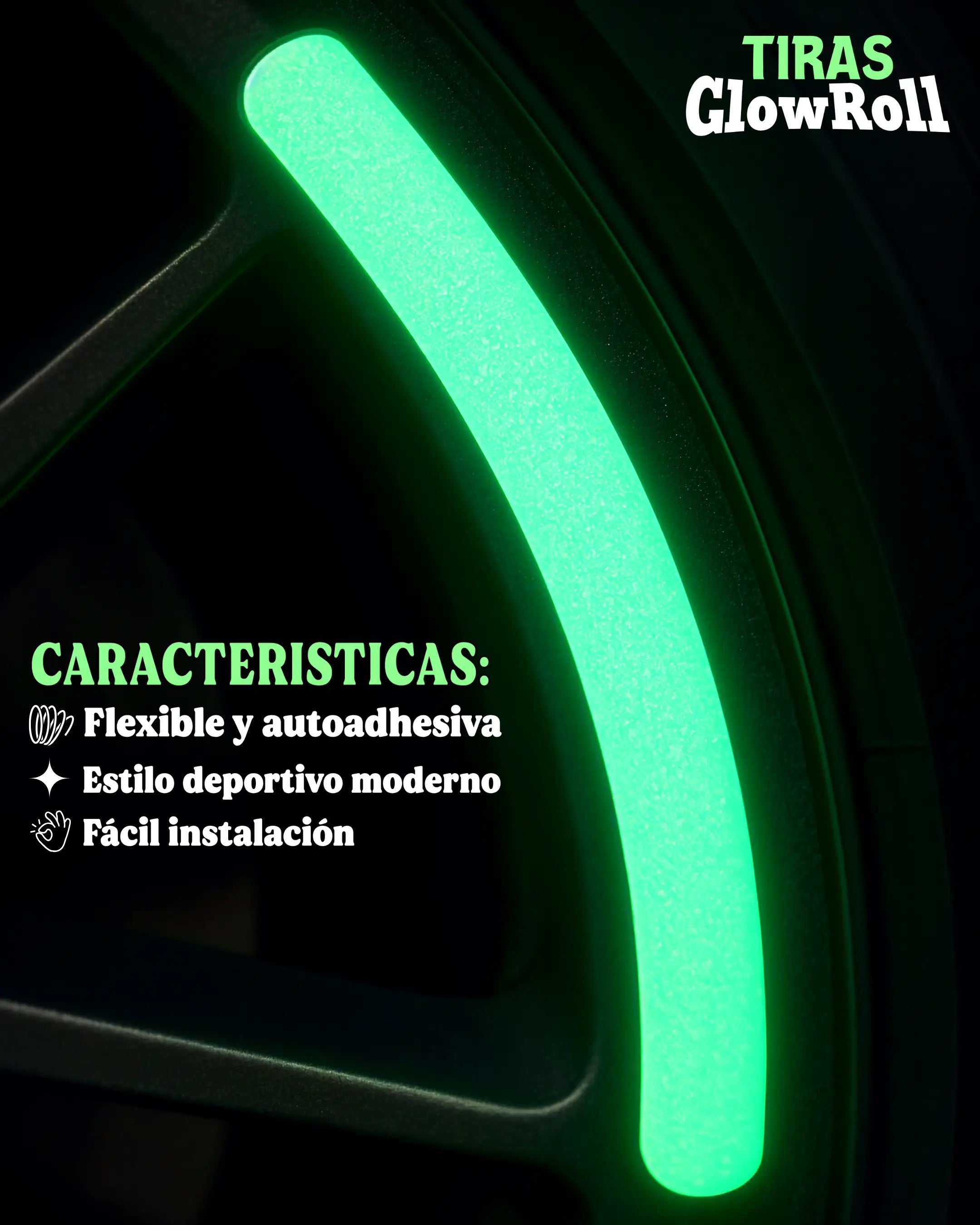 GlowRoll – Tiras Luminiscentes para Llantas