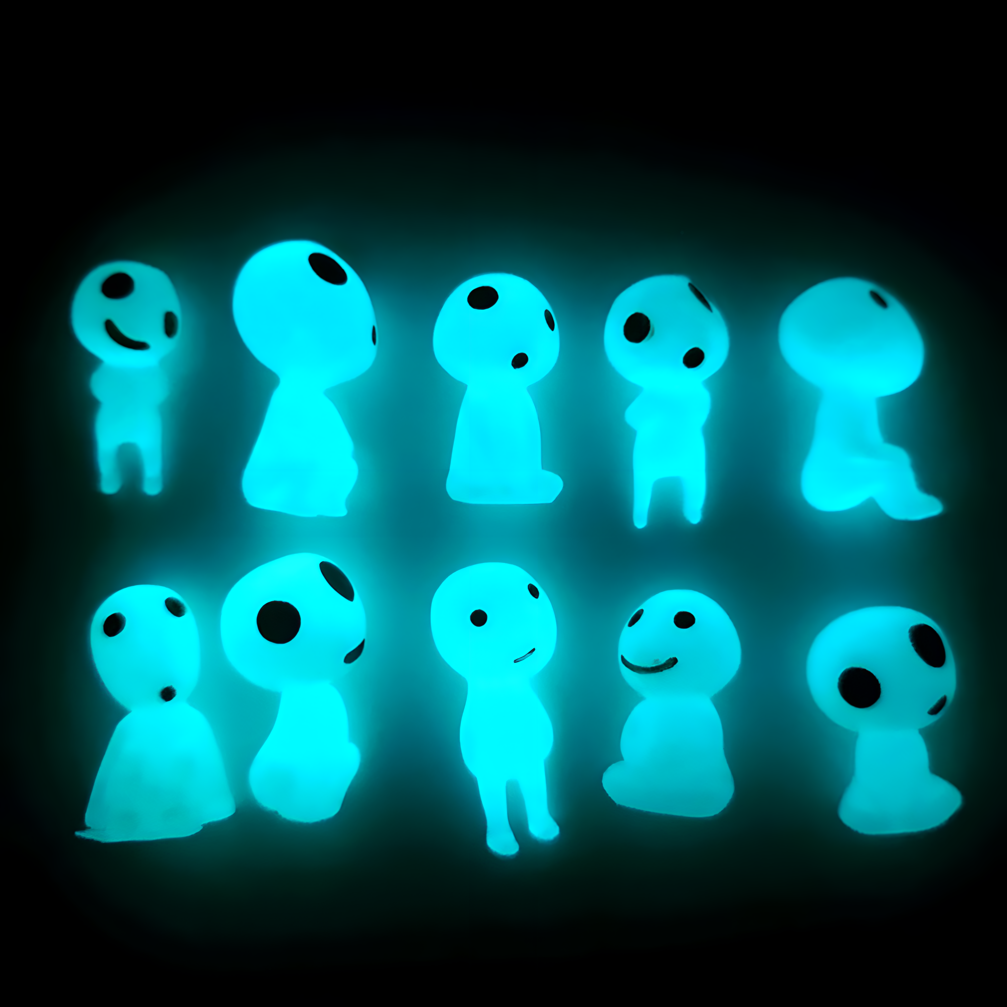 Accesorios de Fantasmitas Luminosos - 10 Unidades