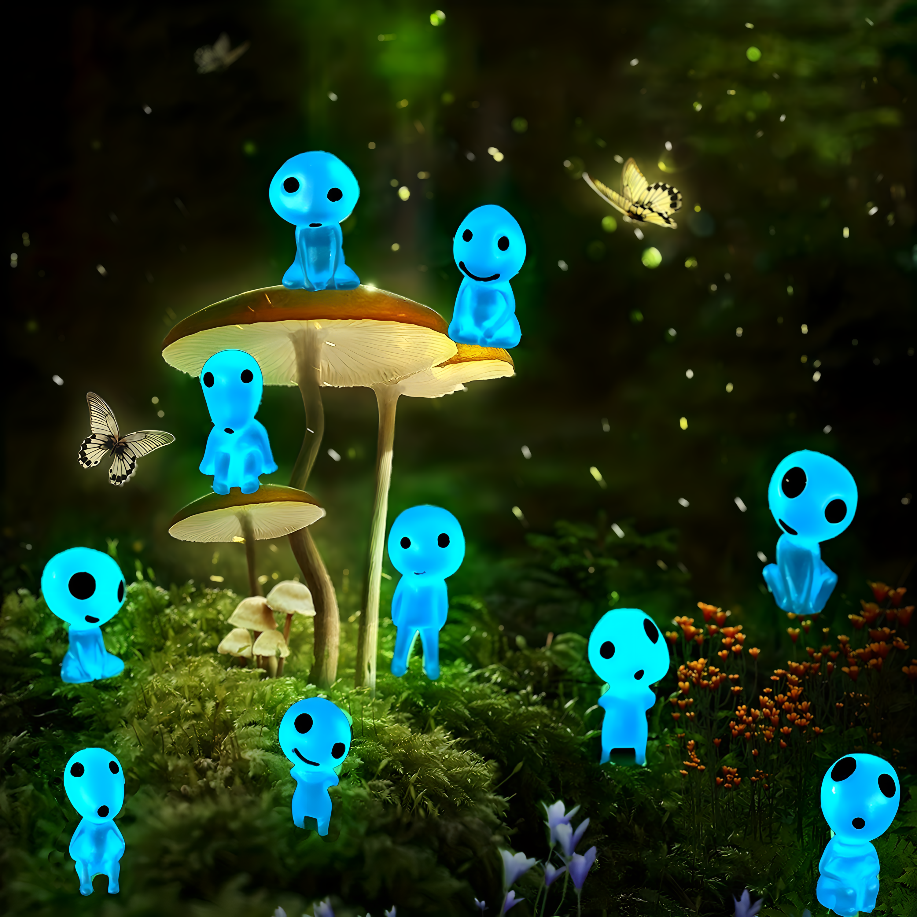 Accesorios de Fantasmitas Luminosos - 10 Unidades